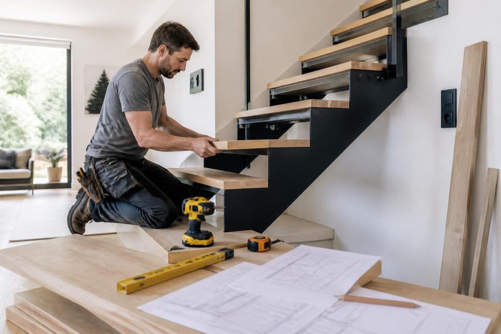 découvrez nos conseils pratiques et les tarifs pour une pose d'escalier en bois réussie, alliant esthétique et durabilité dans votre intérieur.